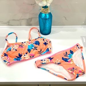 🌊EUC Xhilaration Orange Tropical 2-Piece Bikini🌊